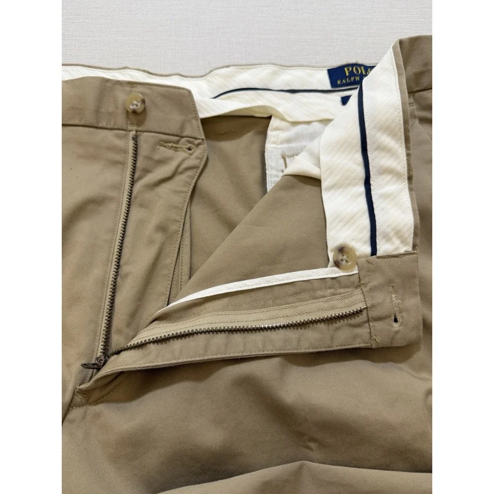 Polo Ralph Lauren Mens 38x32 Stretch Classic Fit Chino Pants Khaki